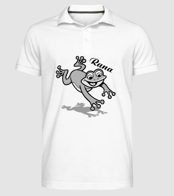 Frog model alb pe tricou