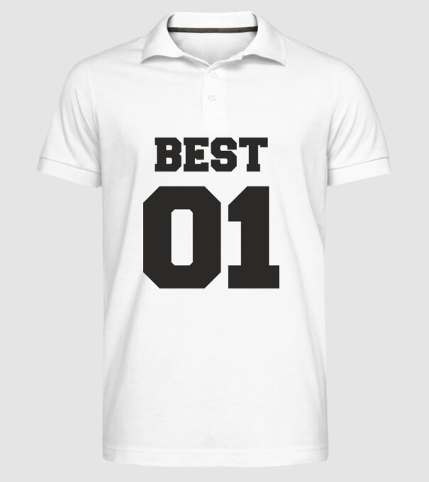 Best 01 model alb pe tricou