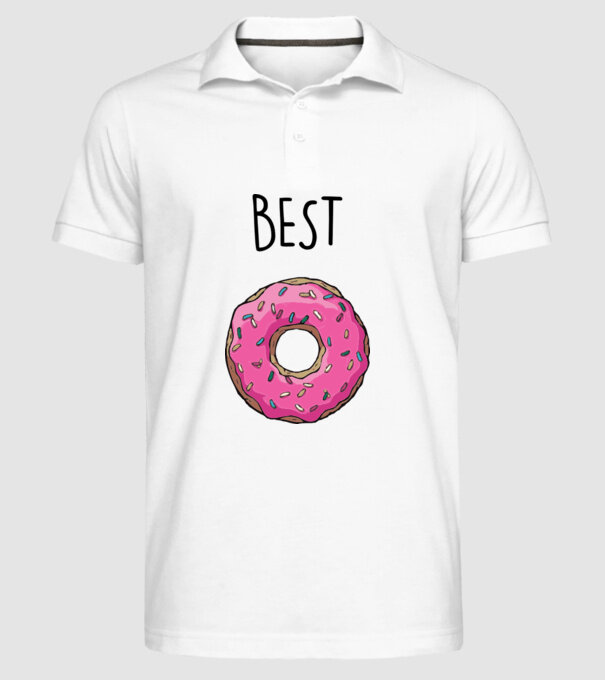 Best friends model alb pe tricou