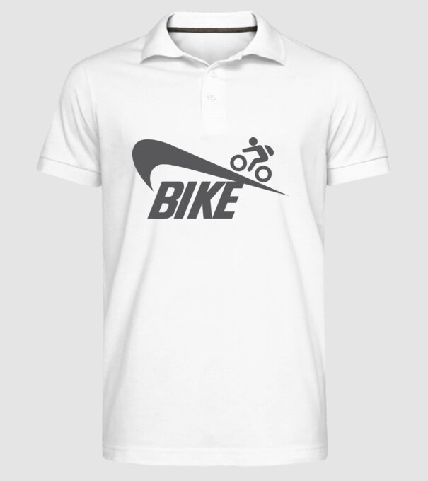 Bike logo model alb pe tricou