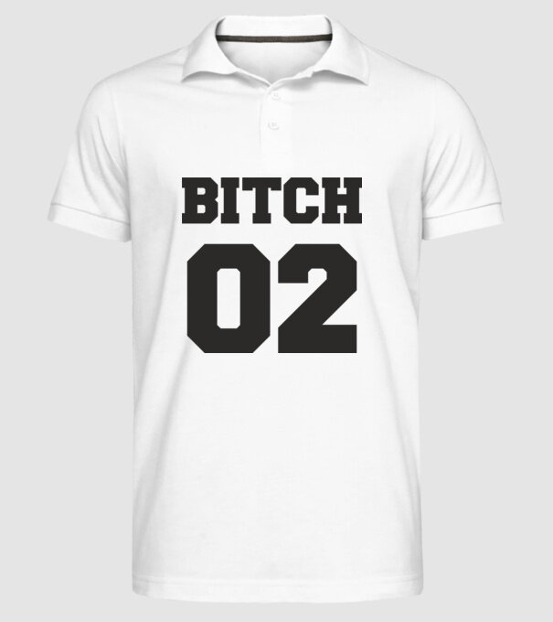 Bitch 02 model alb pe tricou