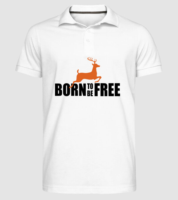 born to be freee model alb pe tricou