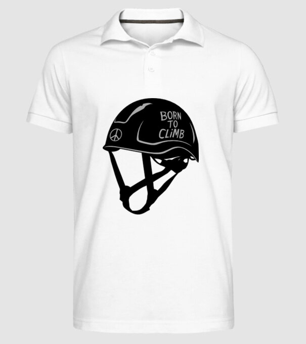 Born to climb model alb pe tricou