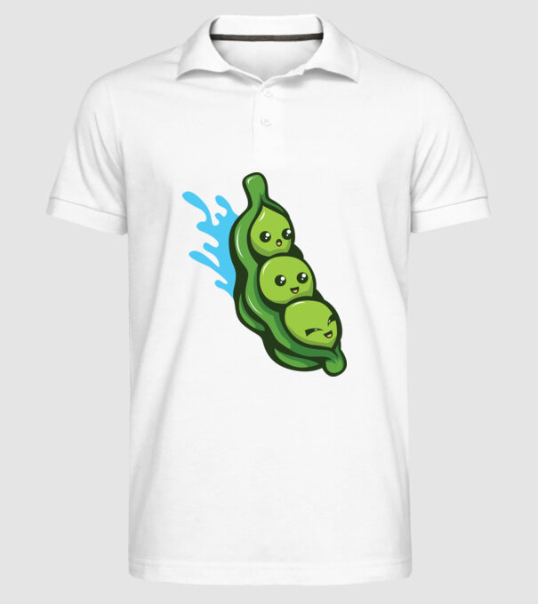 Mazăre model alb pe tricou
