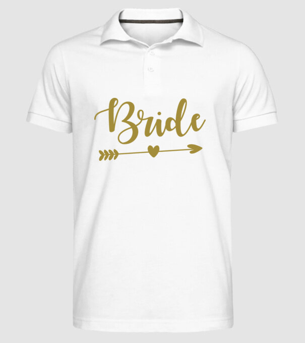 Bride model alb pe tricou