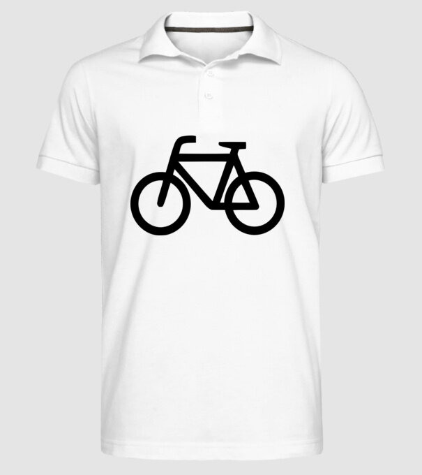 Bicicletă model alb pe tricou