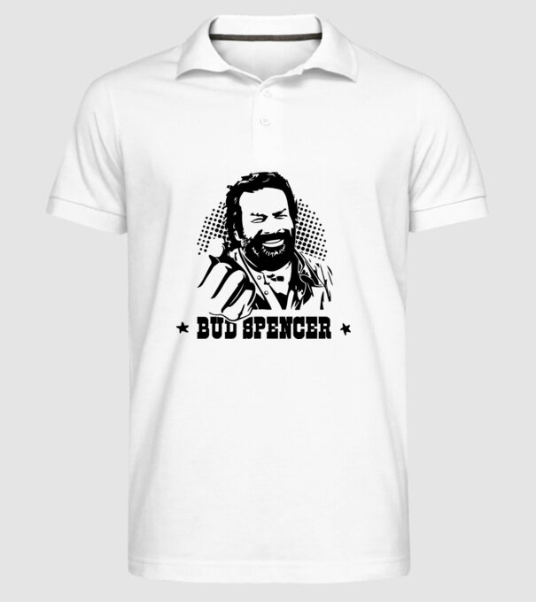 Bud Spencer model alb pe tricou