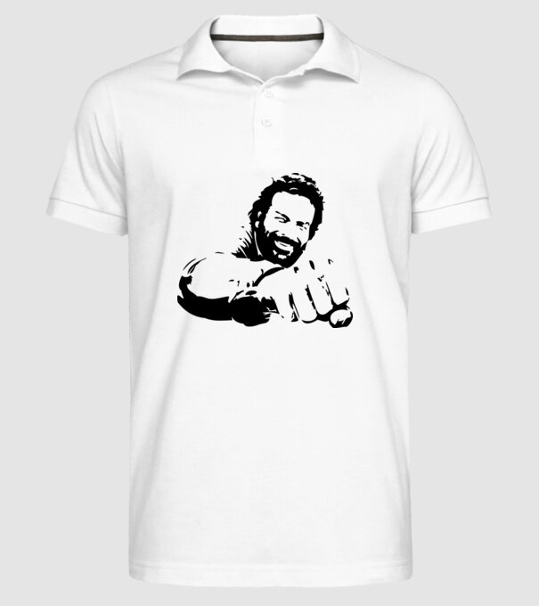 Bud Spencer model alb pe tricou