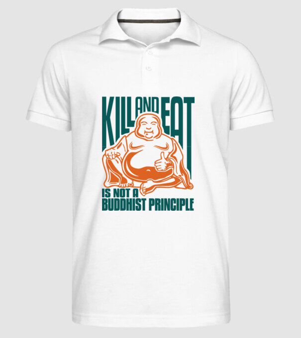 buddhist principle model alb pe tricou