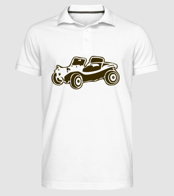 Buggy model alb pe tricou