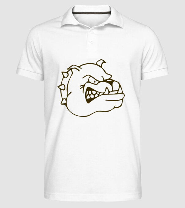 Bulldog model alb pe tricou