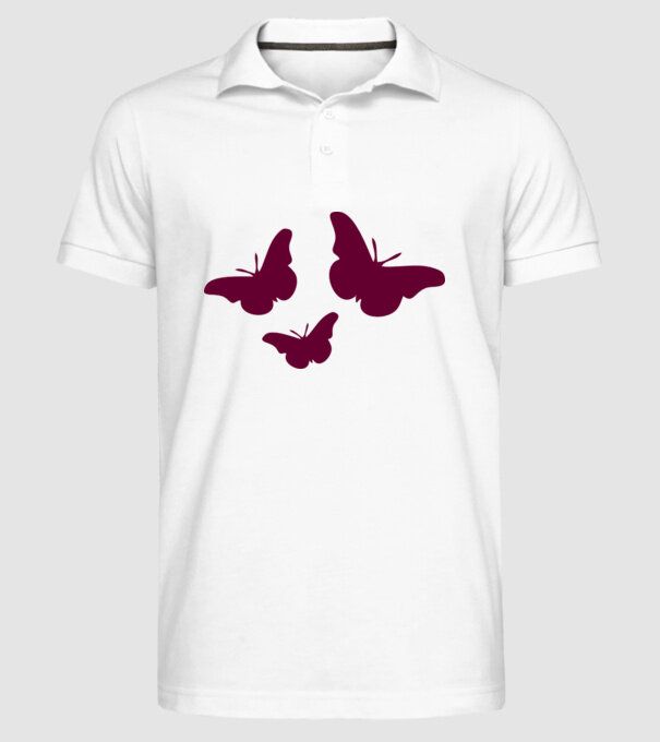 Butterflies model alb pe tricou