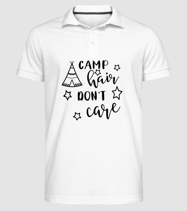 Camp hair teepee model alb pe tricou