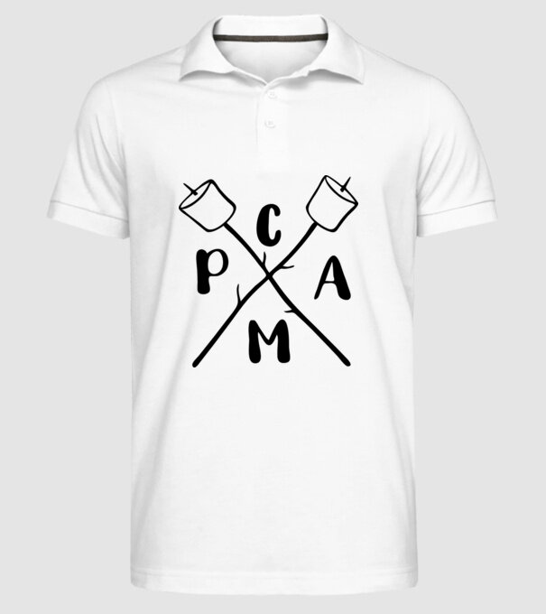 Camp marshmallow model alb pe tricou