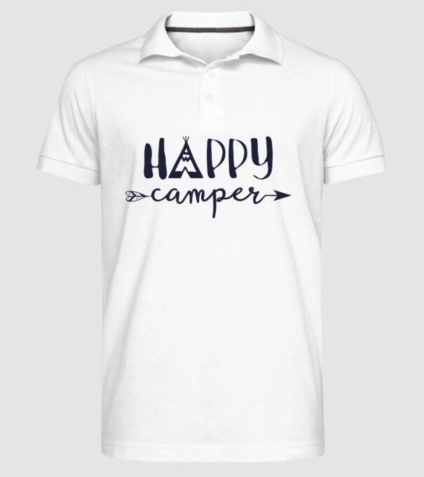 Camper tepee model alb pe tricou