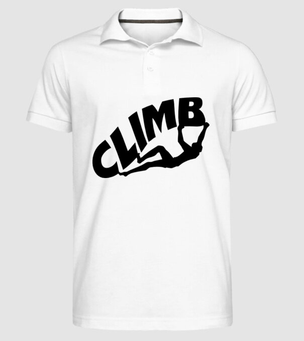 climb model alb pe tricou