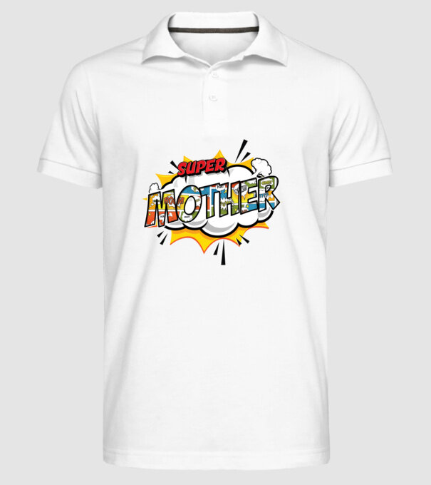 Comic Mother model alb pe tricou