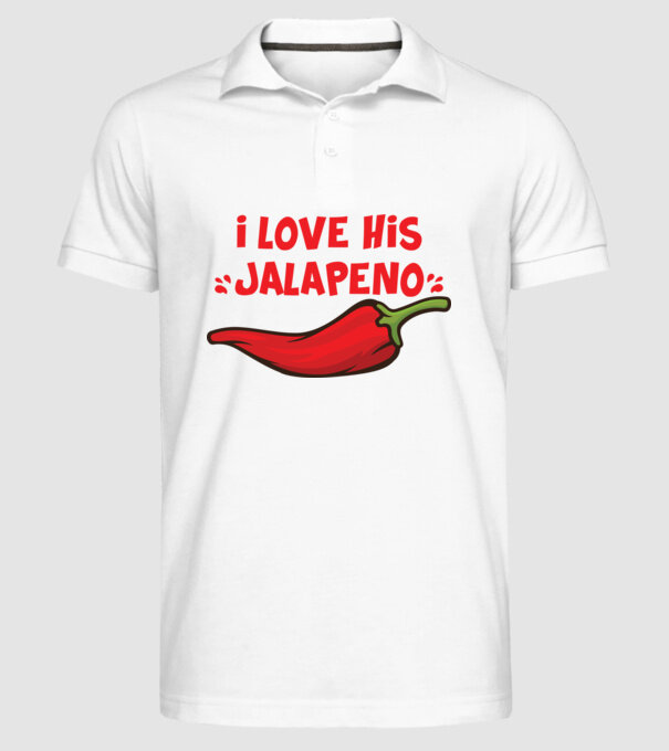 Couple JALAPENO model alb pe tricou