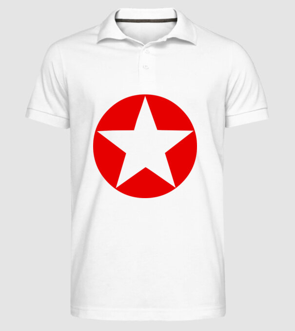 stea model alb pe tricou