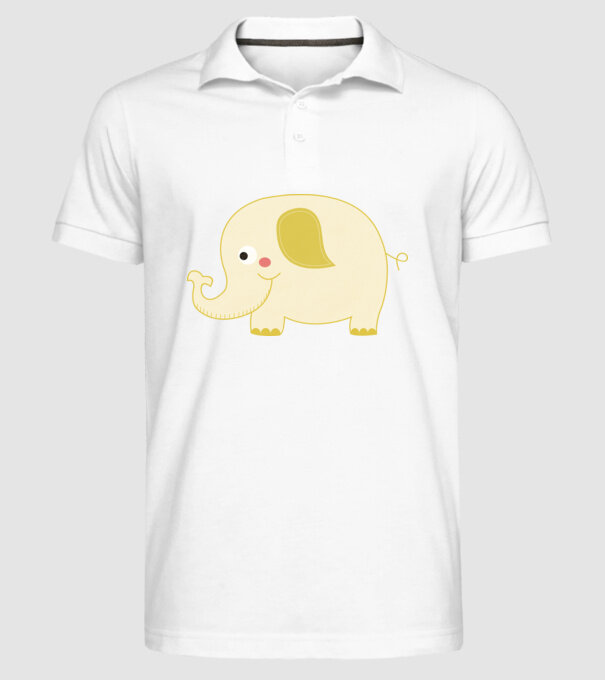 Cute elephant model alb pe tricou