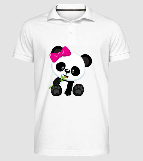 cute panda girl model alb pe tricou
