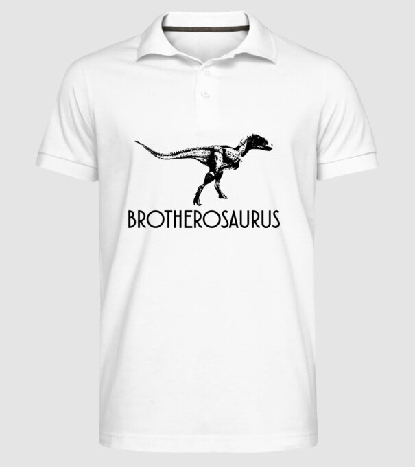 Familia de dinozauri Brotherosaurus model alb pe tricou