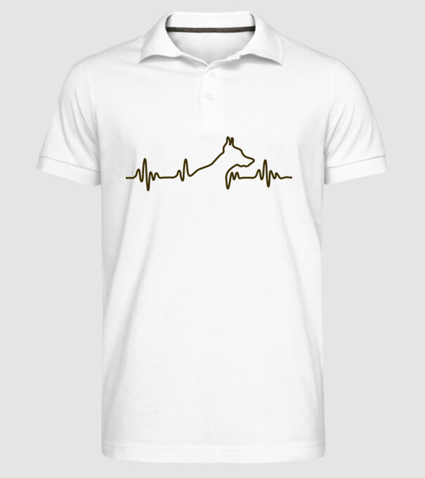 Dobberman model alb pe tricou