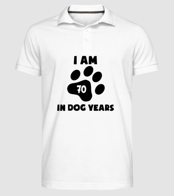 Dog year - 70 model alb pe tricou