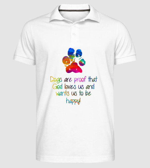 Dogs are proof model alb pe tricou