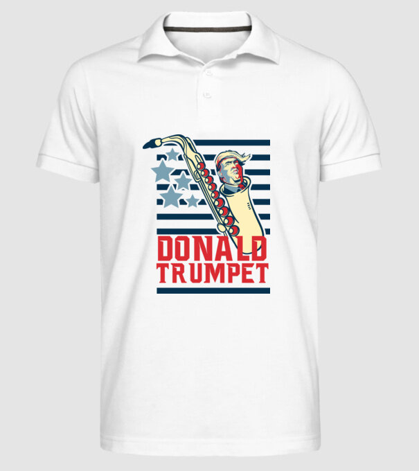 donald trumpet yoh model alb pe tricou