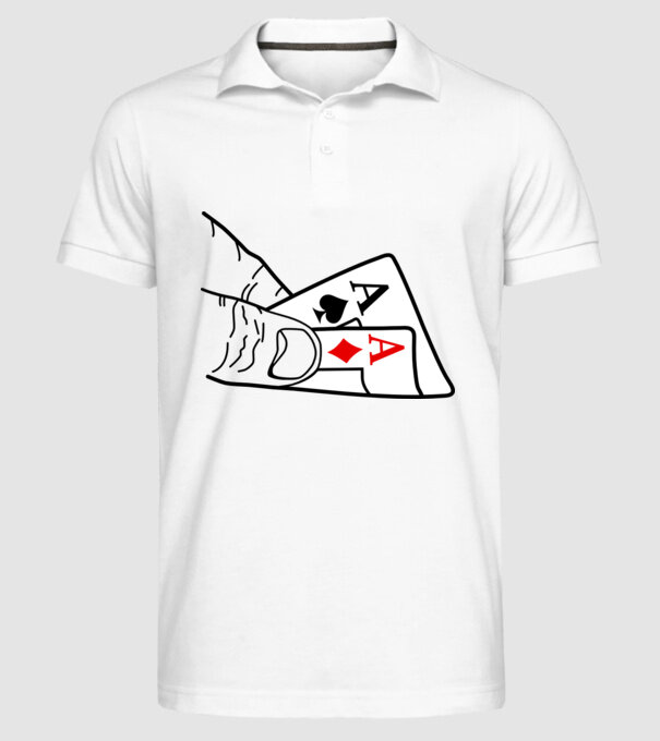 dublu as model alb pe tricou