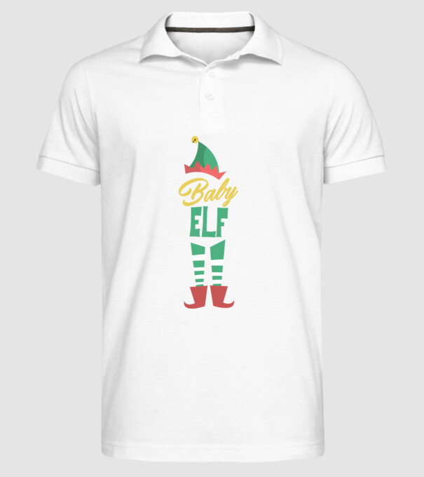 Elf family baby model alb pe tricou