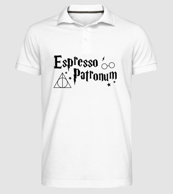 Espresso patronum model alb pe tricou