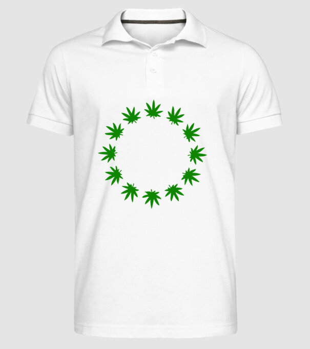 Euro marihuana model alb pe tricou