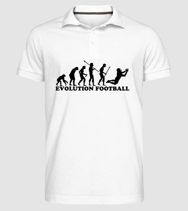 Evolution of football model alb pe tricou