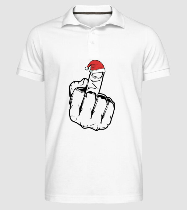 f u christmas model alb pe tricou