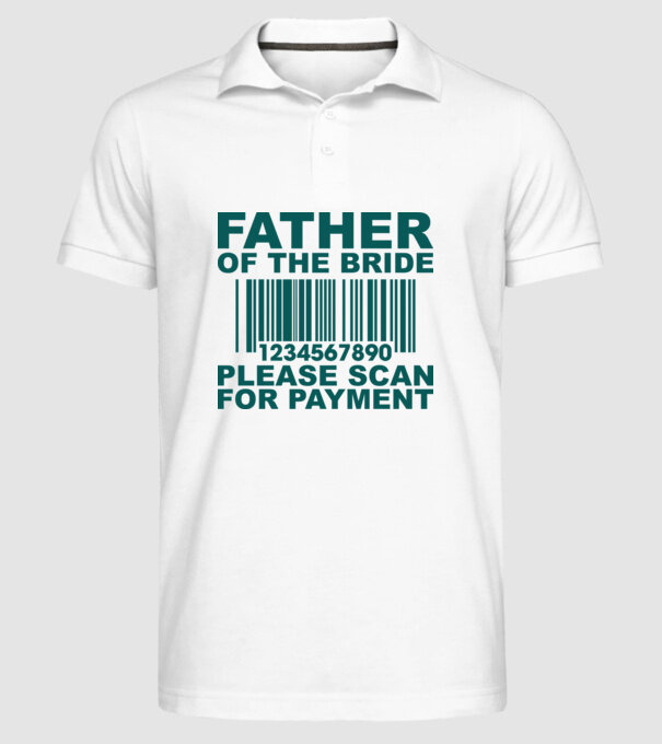 Father of the bride model alb pe tricou