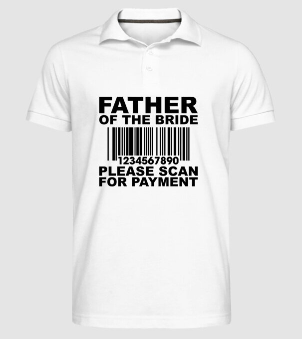 Father of the bride model alb pe tricou