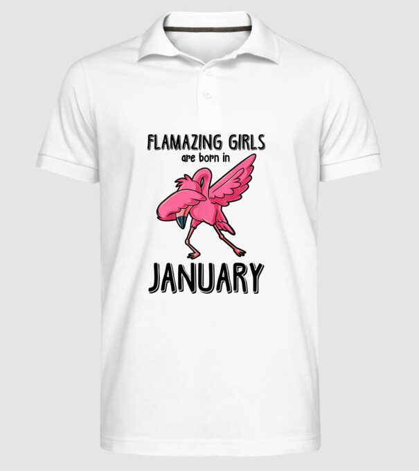 Flamazing girls are born in january black model alb pe tricou