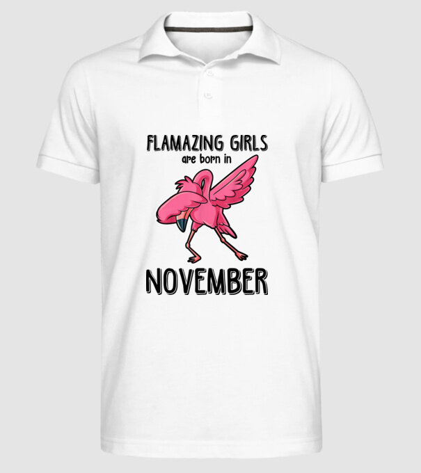 Flamazing girls are born in november black model alb pe tricou