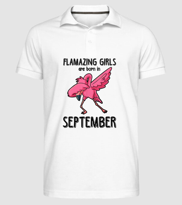 flamazing girls are born in september black model alb pe tricou