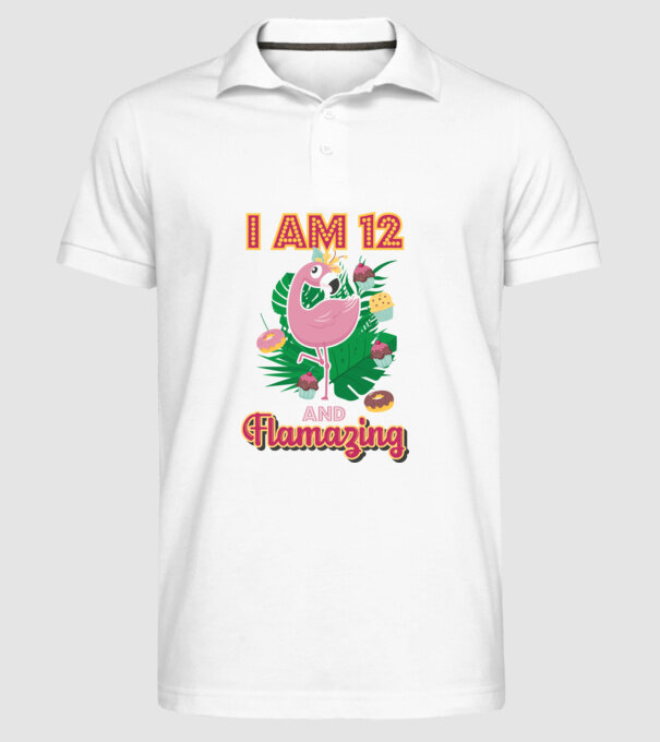 FLAMAZING Birthday 12 Years old model alb pe tricou