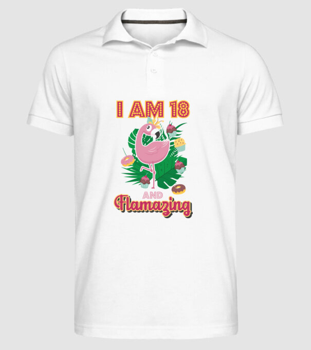 FLAMAZING Birthday 18 Years old model alb pe tricou