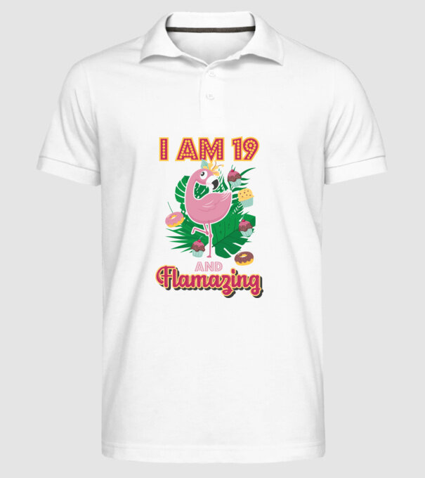 FLAMAZING Birthday 19 Years old model alb pe tricou