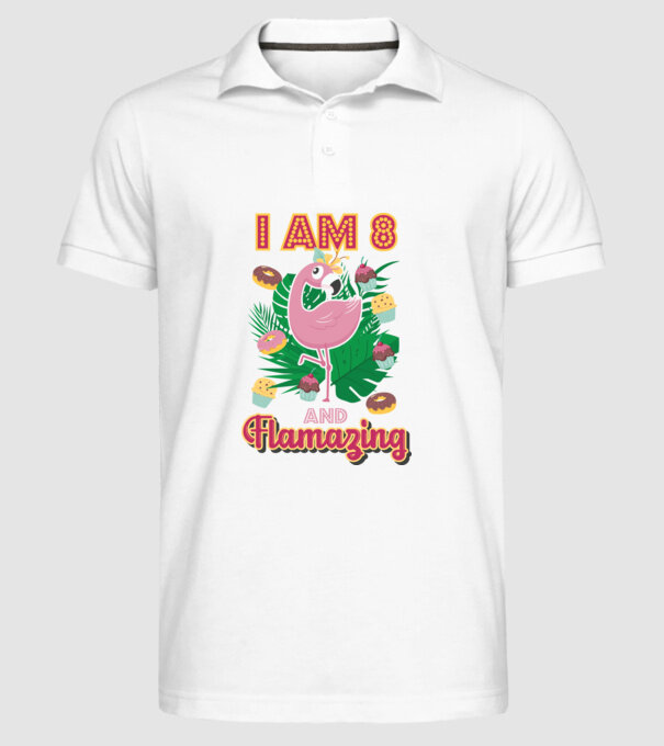 FLAMAZING Birthday 8 Years old model alb pe tricou