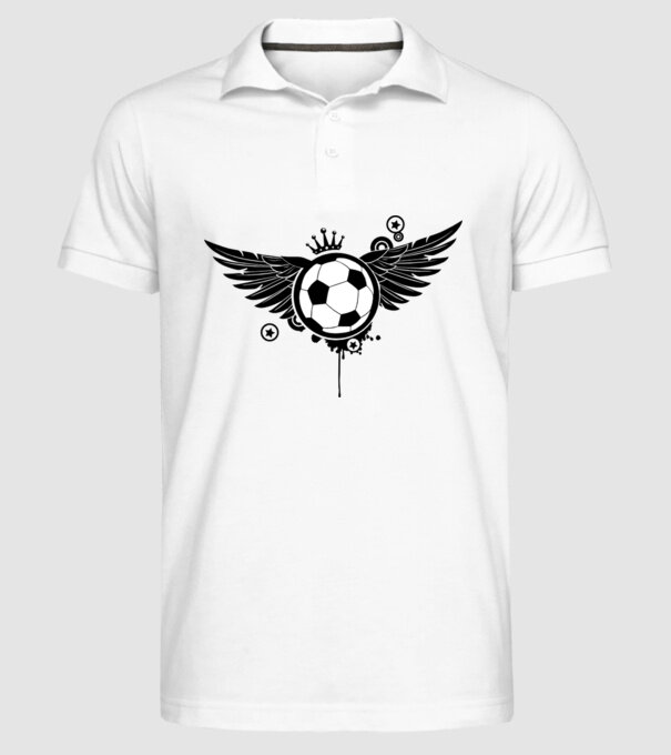 Aripă fotbal model alb pe tricou