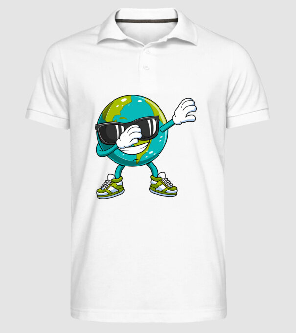 Pământ DAB Ziua Pământului model alb pe tricou
