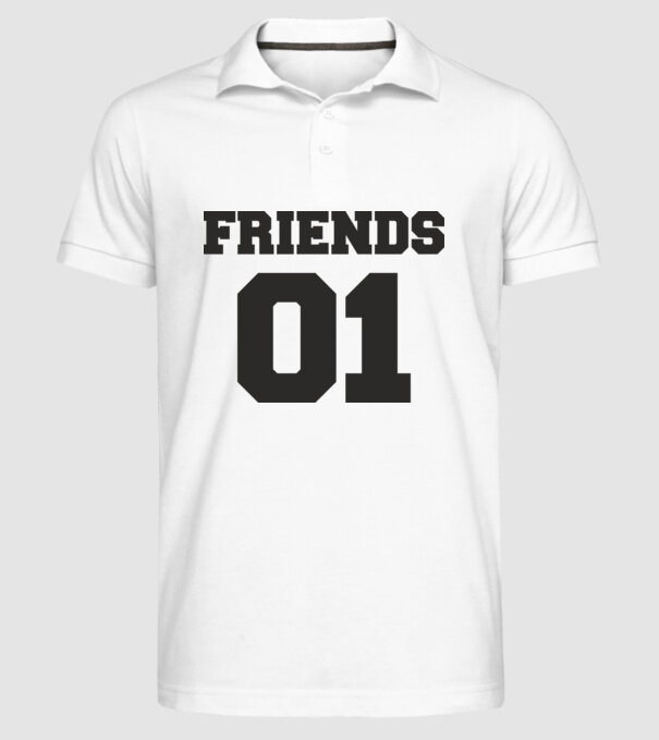 Friends 01 model alb pe tricou