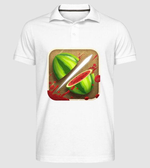Fruit Ninja Icon model alb pe tricou