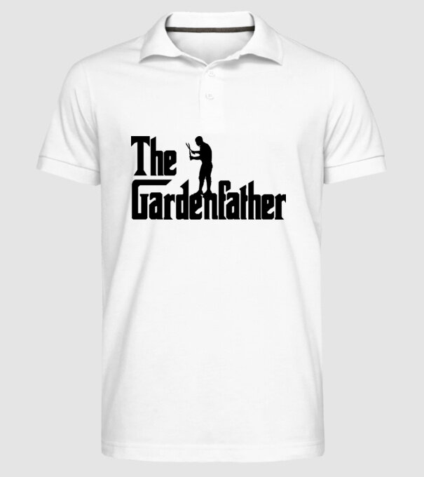 The Gardenfather model alb pe tricou